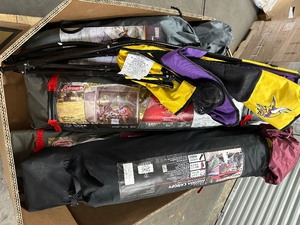 lot 28 image: Wholesale Pallet - Camping  Outdoor - 15x13 Coleman Screenhouse, 2 Canopies Rio Swinging Hammock Chairs  - Customer Returns Untested