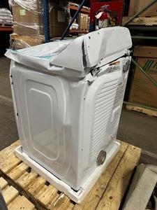 lot 31 image: Samsung Smart Electric Dryer 7.4 Cu Ft With Steam Sanitize Unused - Shipping Damaged  Model # DVE50R5400WA3