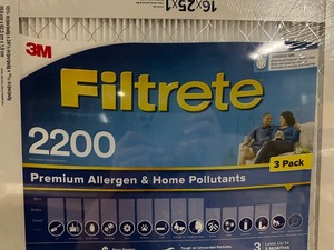 lot 71 image: New 3 Pack 3M Filtrete 16x25x1 2200 Premium Filtration Furnace Filters