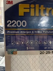 lot 73 image: New - 3 Pack 3M Filtrete 20x25x1 2200 Premium Allergen & Home Pollutants Furnace Filters