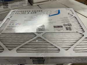 lot 74 image: 4 Pack Kirkland High Performance 16x20X1 2200 High Filtration Furnace Filters - New open Box