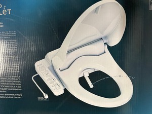 lot 7 image: Toto Washlet Elongated Smart Bidet Toilet Seat Model T1SW3014#01 Open Box Like New