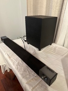 lot 3 image: Klipsch Cinema 400 Sound Bar  8Inch Wireless Subwoofer with HDMIARC Black - Customer Return - Tested Works - Small mark in corner