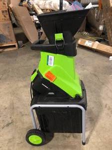 lot 27 image: Earthwise 1.25 in. 15 Amp Electric Corded Chipper Shredder  Customer Returns See Pictures