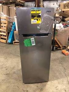 lot 38 image: Magic Chef 7.3 cu. ft. 2-Door Mini Fridge in Platinum Steel with Freezer  Customer Returns See Pictures