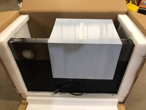 lot 18 image: AKDY 30 in. 343 CFM Convertible Wall Mount Black Stainless Steel Kitchen Range Hood with Touch Panel   Customer Returns See Pictures