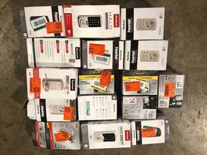 lot 37 image: Lot of Assorted Digital Door Locks Various Models and Conditions Customer Returns See Pictures
