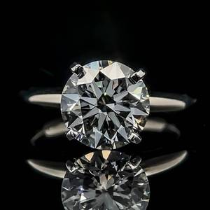 NEW 2.60 Carat Diamond Round Brilliant Solitaire Engagement Ring in 14k White Gold w IGI REPORT $9,375 Retail VIDEO