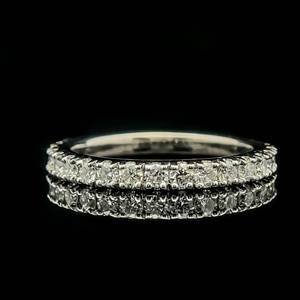 0.50 Carat Diamond Single Row 34 Eternity Ring in White Gold $1,299 Retail
