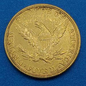 1908 Liberty Head $5 Gold Coin in Excellent Condition