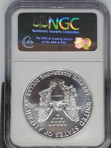 1990 Silver Eagle MS 69 1 troy oz Silver