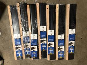Lot of M-D Building Products 5-58 in. x 1-18 in. x 36 in. Bronze Adjustable Aluminum and Hardwood Threshold Customer Returns See Pictures