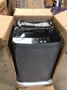 JEREMY CASS 1.38 cu. ft. Full-Automatic Smart Home Top Load Washer, Washing Machine with Drain Pump, 17.7 lbs 10 Wash Program-Grey Costumer Returns See Pictures