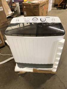 JEREMY CASS 1.73 cu ft. Portable Top Load Washer and Spinner Combo in Black Mini Twin Tub Washer with 17.6 lbs. Large Capacity Costumer Returns See Pictures