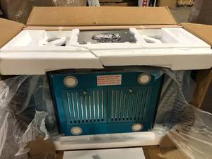 AKDY 30 in. 343 CFM Convertible Island Mount Range Hood with Tempered Glass and Carbon Filters in Stainless Steel Costumer Returns See Pictures