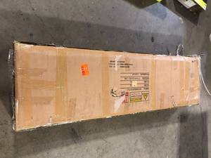 FUFU&GAGA White Wooden 63 in. W, Mirrored MDF Sideboard, Accent Strorage Cabinet with 4 Shelves and 4 Elegant Feet Costumer Returns See Pictures