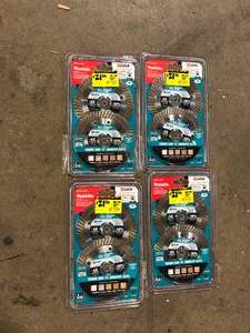 Lot of 4 Makita X-LOCK 4-12 in. Turbo Rim Diamond Blade for Masonry Cutting (2-Pack) Costumer Returns See Pictures