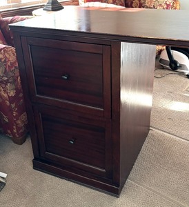 lot 33 image: Pottery Barn Wooden Desk