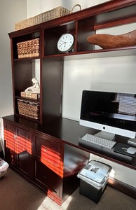 lot 34 image: Pottery Barn Desk Wall Unit