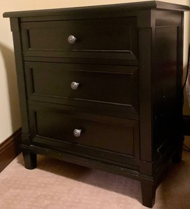 lot 6 image: Basset Black Nightstand