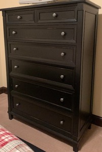 lot 5 image: Tall Chest of Drawers with Mirror by Bassett