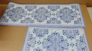 lot 32 image: Anti Fatigue Kitchen Mat Set of 2 Blue Kitchen Mats for Floor Cushioned 17.32917.3x47-0.4
