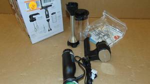 lot 40 image: Ninja CI101 Foodi Power Mixer System, 750-Peak-Watt Hand Blender and Hand Mixer Combo with Whisk and Beaters