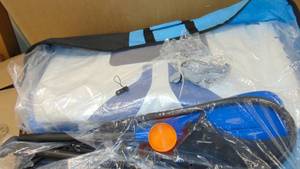 lot 77 image: FBSPORT Premium Inflatable Stand Up Paddle Board, Yoga Board with Durable SUP Accessories & Carry Bag
