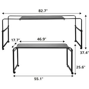 lot 17 image: Overbed Table with Wheels Desk Over Bed Laptop Wheels, Black