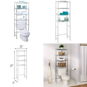lot 26 image: Honey-Can-Do 4-Tier Over-the-Toilet Storage Shelf 847539052816