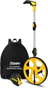 lot 94 image: Zozen Measuring Wheel in Feet and Inches, Collapsible with One key to Zero, Kickstand, Starting Point Arrow and Cloth Carrying Bag, Measurement 0-9,999 Ft.