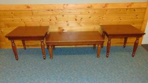 lot 69 image: Kimball Lodging Group Cocktail Table and Two Lamp Tables