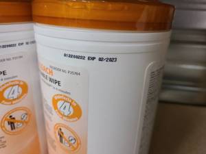 KK 2x PDI Sani-Cloth Bleach Gemicidal Disposable Wipes Cannisters