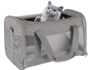 lot 112 image: Cat Carrying Case - Pet Carrier Airline Approved