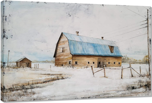 lot 349 image: Yihui Arts Farmhouse Canvas Wall Art Hand Painted