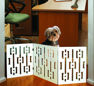 lot 367 image: Geometric Design Wood Dog Gate