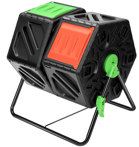 lot 372 image: IVOSUN Dual Chamber Tumbling Composter 2X 18.5 Gallon