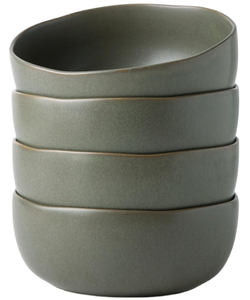 lot 383 image: 4 AmorArc Stoneware Cereal Bowls for Kitchen