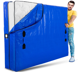 lot 392 image: Mattress Bags for Moving with 8 Handles - King Size