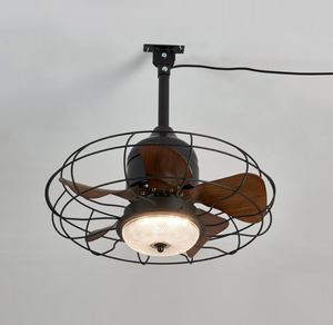 lot 406 image: SHIKHO 20 Outdoor Ceiling Fan with Light and Remote Control Waterproof
