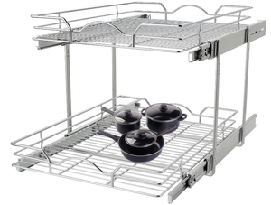 lot 410 image: 3 Packs of OCG 2 Tier Pull Out Cabinet Organizer