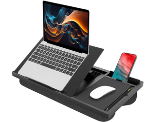 lot 428 image: Laptop Lap Desk with Cushion - 9 Adjustable Angles