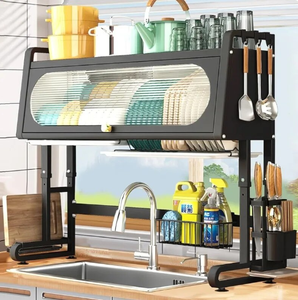 lot 448 image: Wercome Over The Sink Dish Drying Rack 3 Tier Large Kitchen Sink