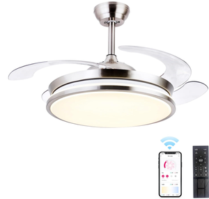 lot 453 image: STERREN Retractable Ceiling Fans with Lights