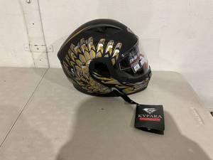 lot 444 image: KYPARA Motorcycle Dual Visor Flip up Modular Full Face Helmet
