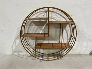lot 390 image: Sagebrook Home 32 Round Wall Shelf