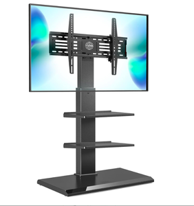 lot 253 image: FITUEYES Iron Base Universal Floor TV Stand Swivel Tilt Mount TV Stand Base for 32-75 Inch TVs