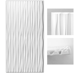 lot 258 image: Art3d White Large PVC 3D Wall Panels for Interior Wall Dcor