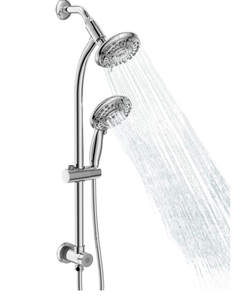 lot 283 image: Egretshower Handheld Showerhead & Rain Shower Combo for Easy Reach, Chrome