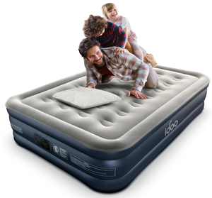lot 491 image: iDOO Air Mattress, Inflatable Airbed with Built-in Pump Full Size